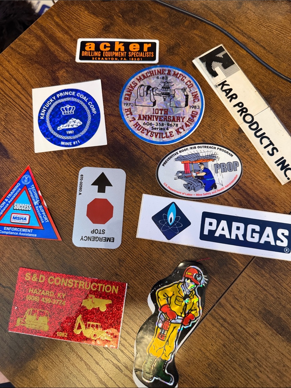 Assorted Vinyl Stickers Eastern Kentucky Coal Mining from the 80s